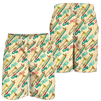 Trombone Pattern Print Design 03 Mens Shorts