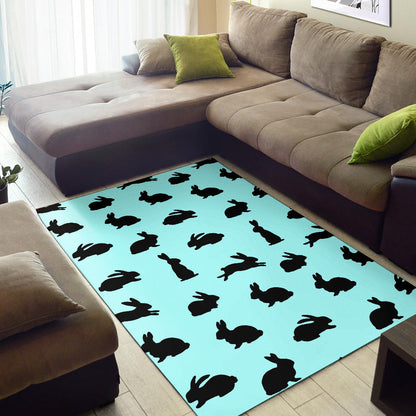 Rabbit Pattern Print Design RB010 Area Rugs