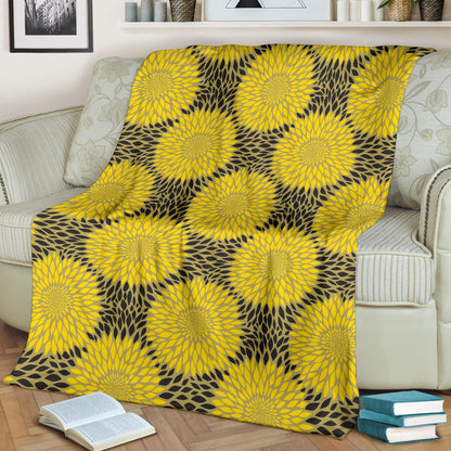 Sunflower Pattern Print Design SF06 Fleece Blanket