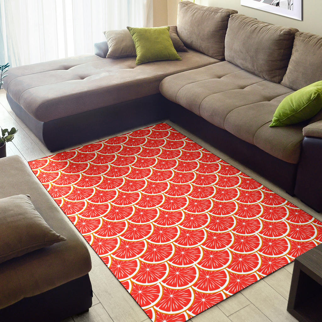 Grapefruit Pattern Print Design GF07 Area Rugs