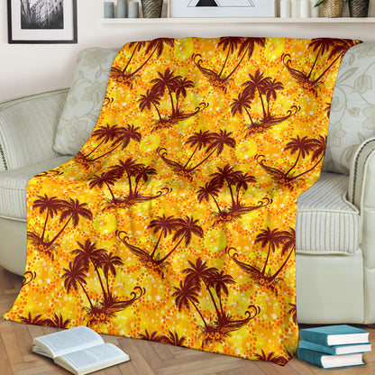 Palm Tree Pattern Print Design PT012 Fleece Blanket