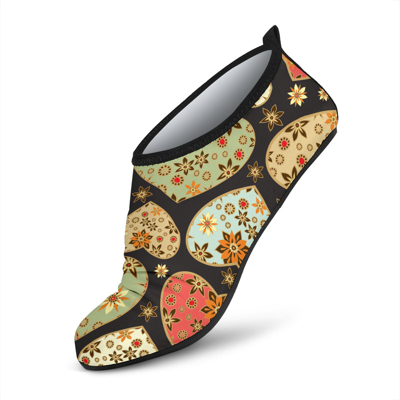 Heart Boho Pattern Print Design HE04 Aqua Water Shoes