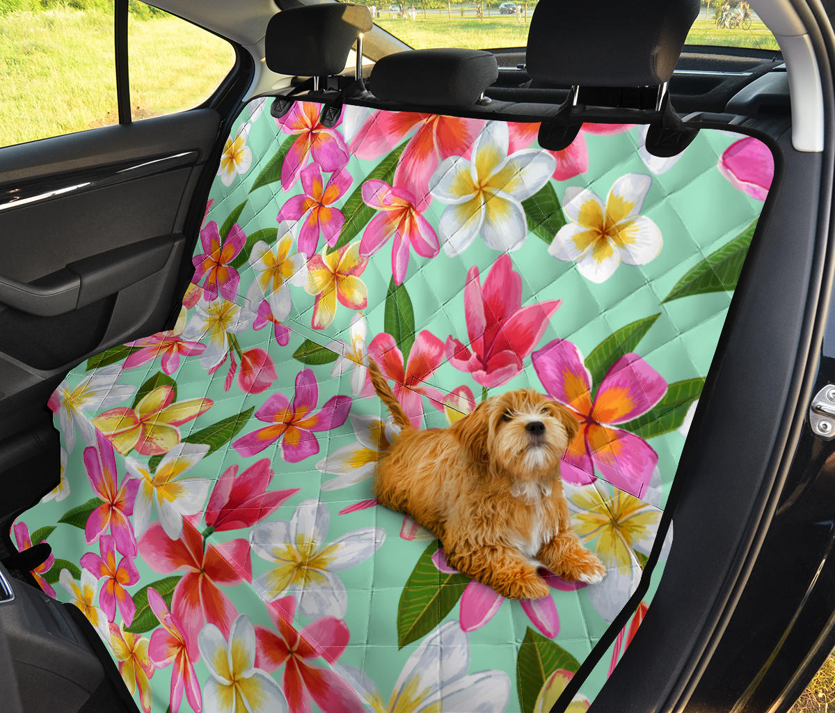 Plumeria Pattern Print Design PM014 Rear Dog  Seat Cover