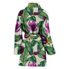 Magnolia Pattern Print Design MAG07 Women Bathrobe