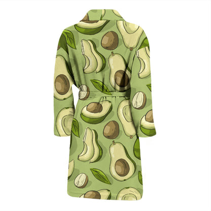 Avocado Pattern Print Design AC03 Men Bathrobe