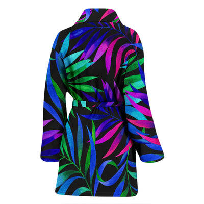 Tropical Flower Pattern Print Design TF010 Women Bathrobe