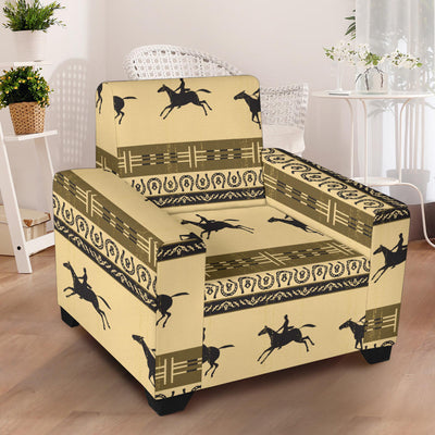 Horse Pattern Prnt Armchair Slipcover