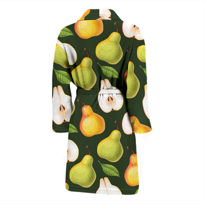 Pear Pattern Print Design PE06 Men Bathrobe
