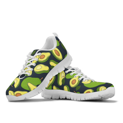 Avocado Pattern Print Design AC013 Sneakers White Bottom Shoes