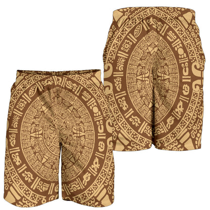 Mayan Pattern Print Design 01 Mens Shorts