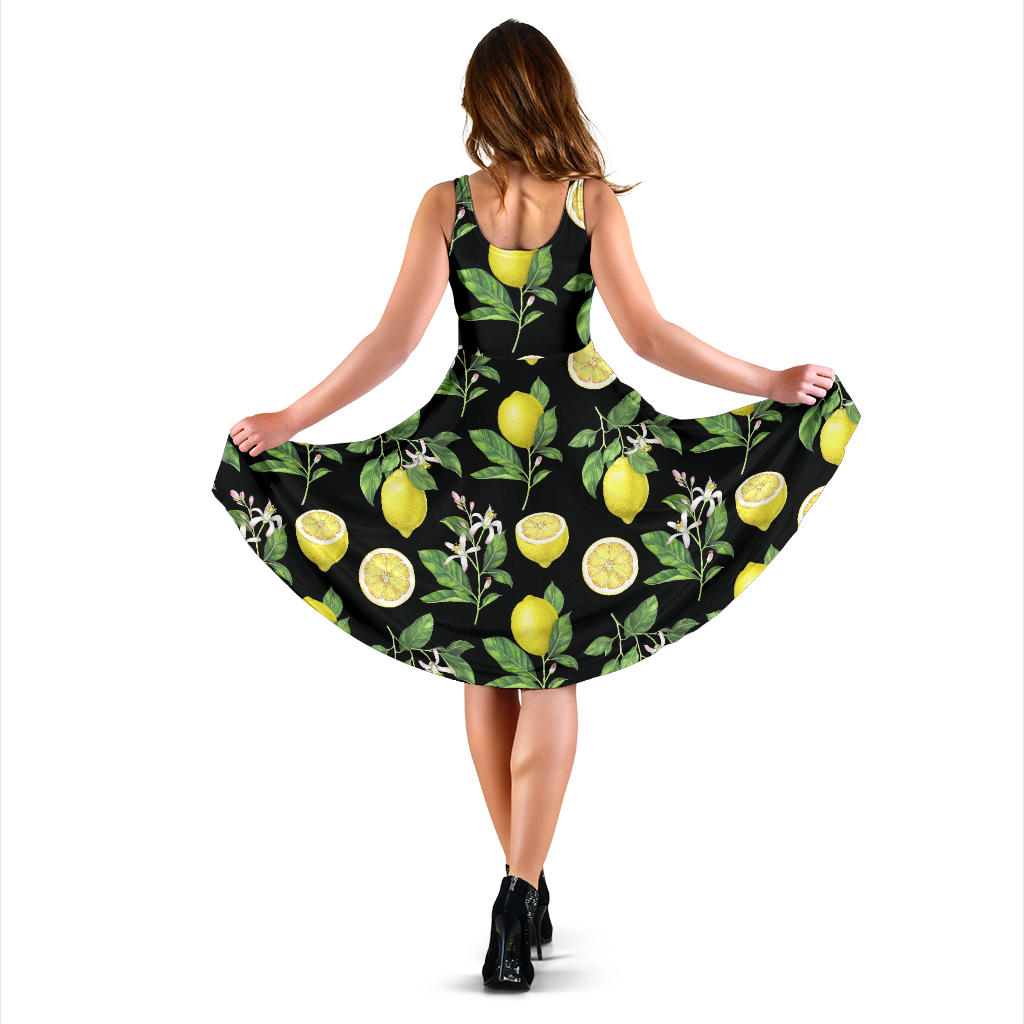 Lemon Pattern Print Design LM02 Midi Dress