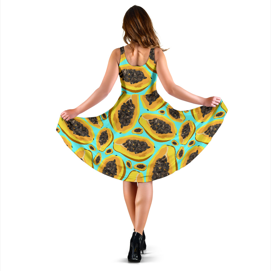 Papaya Pattern Print Design PP03 Midi Dress