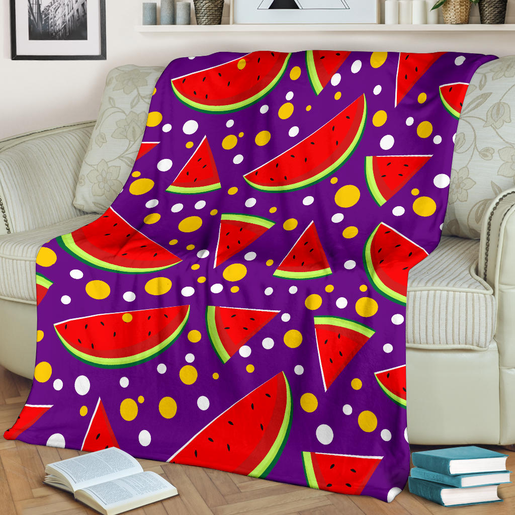 Watermelon Pattern Print Design WM010 Fleece Blanket