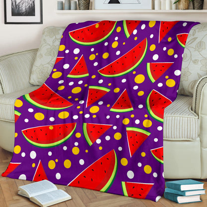 Watermelon Pattern Print Design WM010 Fleece Blanket