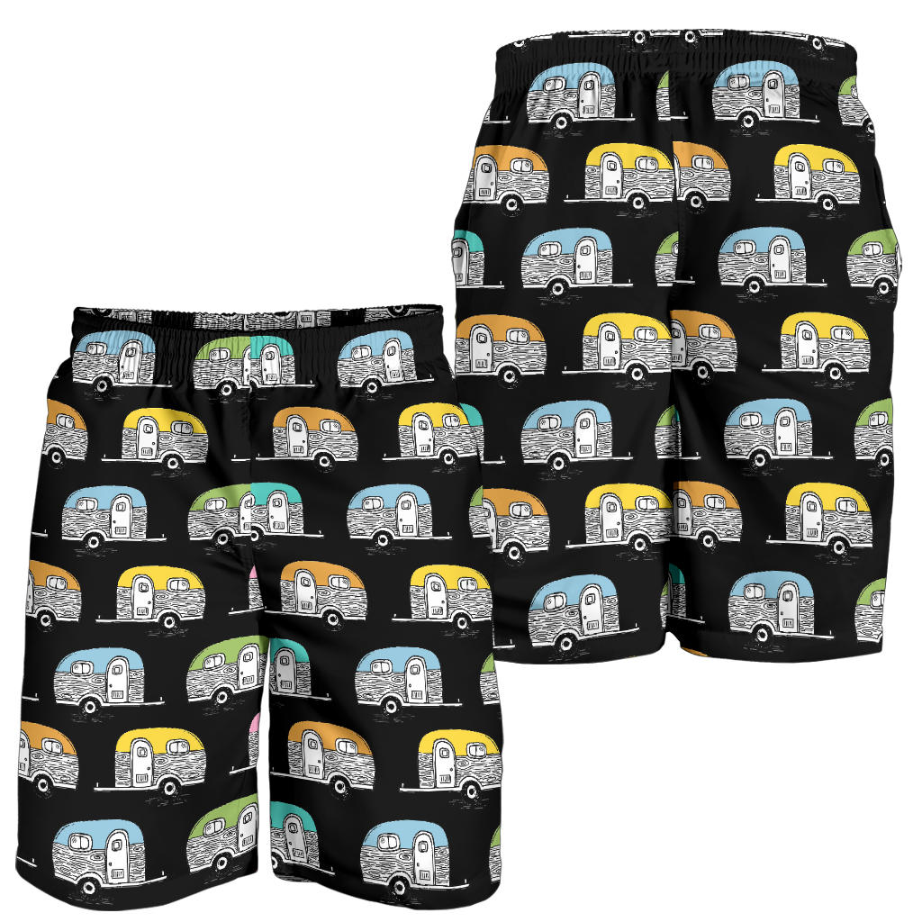Camper Pattern Camping Themed No 2 Print Mens Shorts