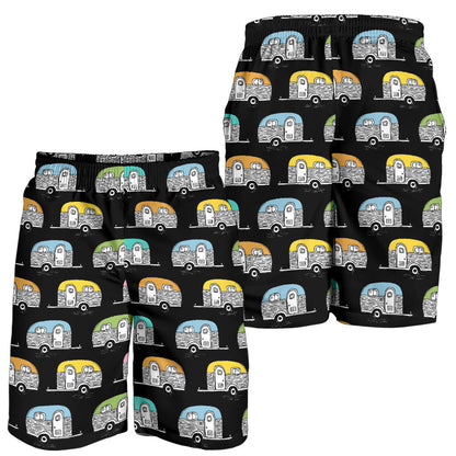 Camper Pattern Camping Themed No 2 Print Mens Shorts
