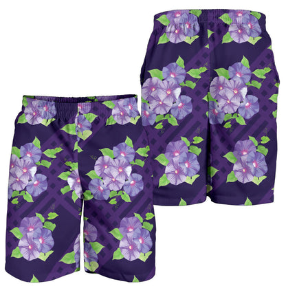 Morning Glory Pattern Print Design MG03 Mens Shorts