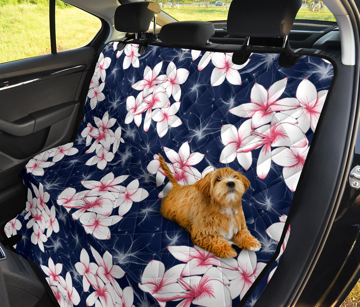 Plumeria Pattern Print Design PM017 Rear Dog  Seat Cover