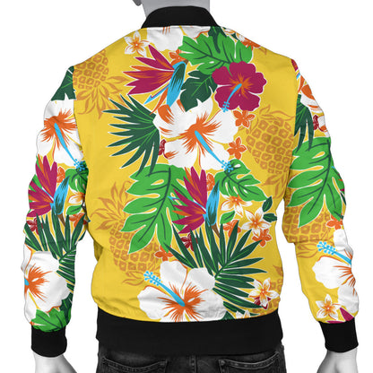 Hawaiian Themed Pattern Print Design H09 Men Bomber Jacket