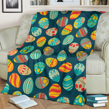 Easter Eggs Pattern Print Design RB09 Fleece Blanket