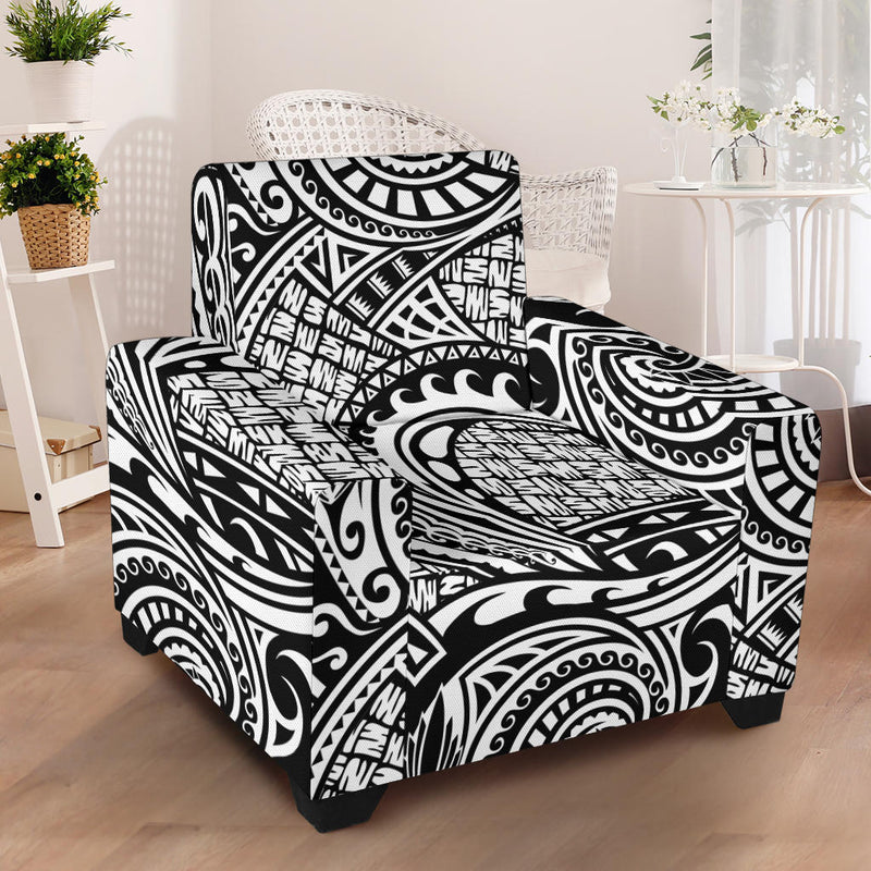 Polynesian Tribal Pattern Armchair Slipcover