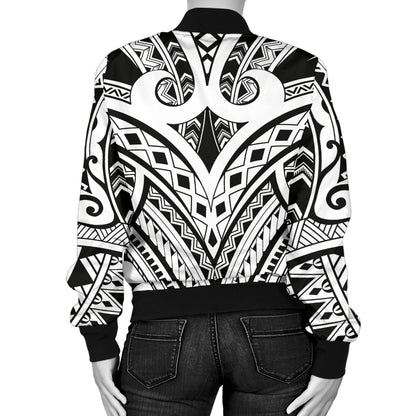 Maori Pattern Print Design 06 Women's Bomber Jacket