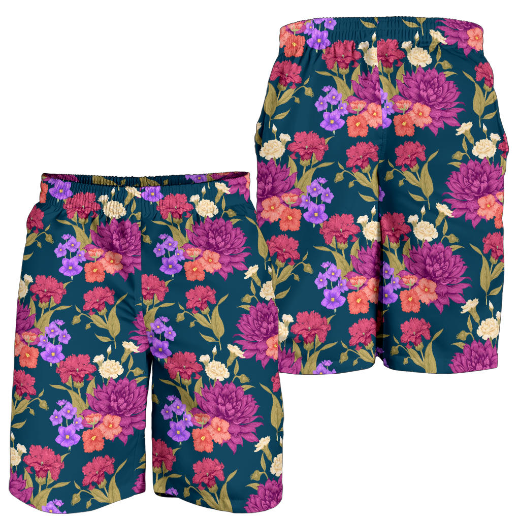 Dahlia Pattern Print Design DH01 Mens Shorts
