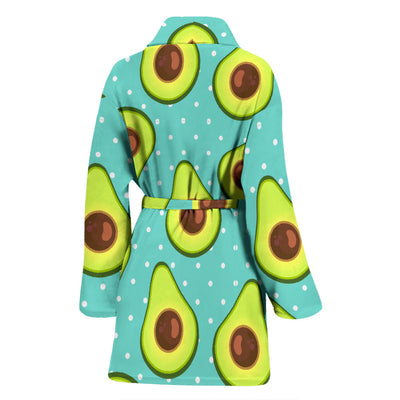 Avocado Pattern Print Design AC012 Women Bathrobe