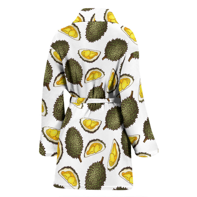 Durian Pattern Print Design DR03 Women Bathrobe