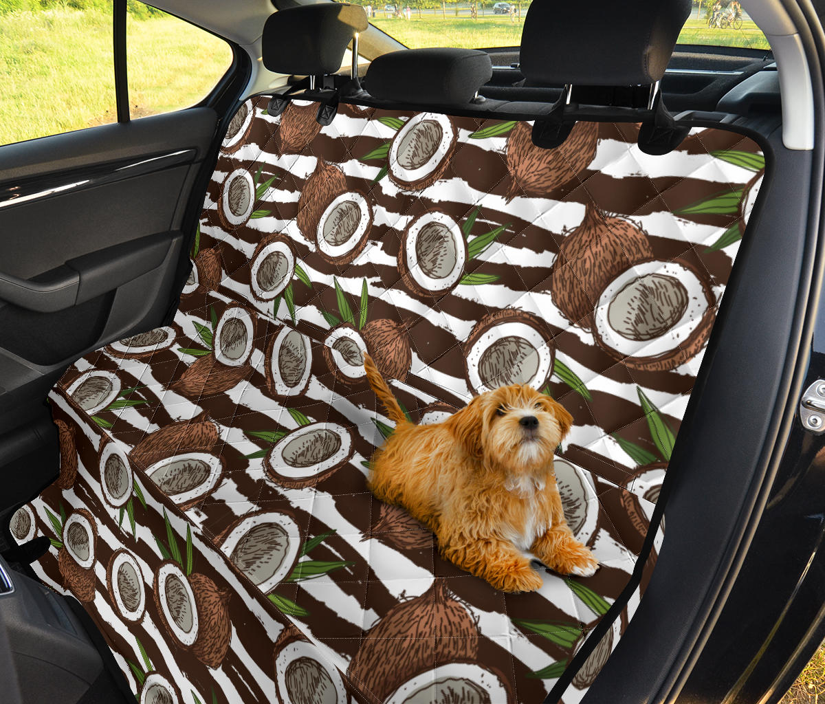 Coconut Pattern Print Design CN04 Rear Dog  Seat Cover