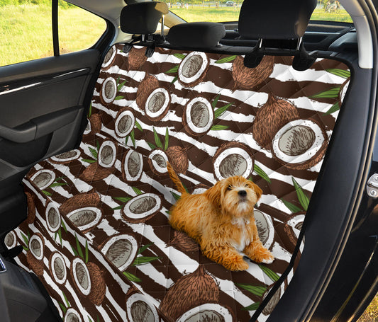 Coconut Pattern Print Design CN04 Rear Dog  Seat Cover