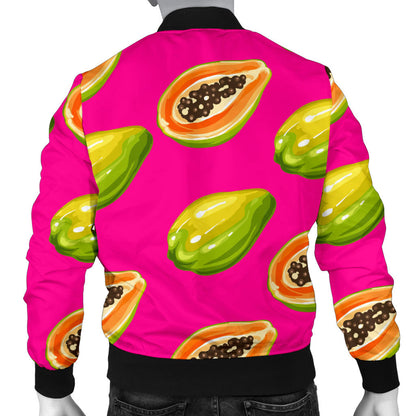 Papaya Pattern Print Design PP02 Men Bomber Jacket