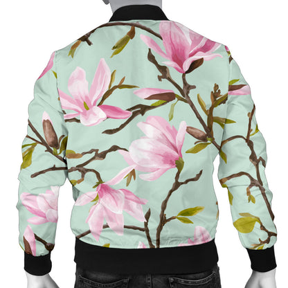 Magnolia Pattern Print Design MAG04 Men Bomber Jacket