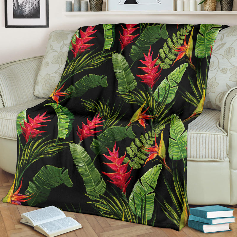 Bird Of Paradise Pattern Print Design BOP010 Fleece Blanket