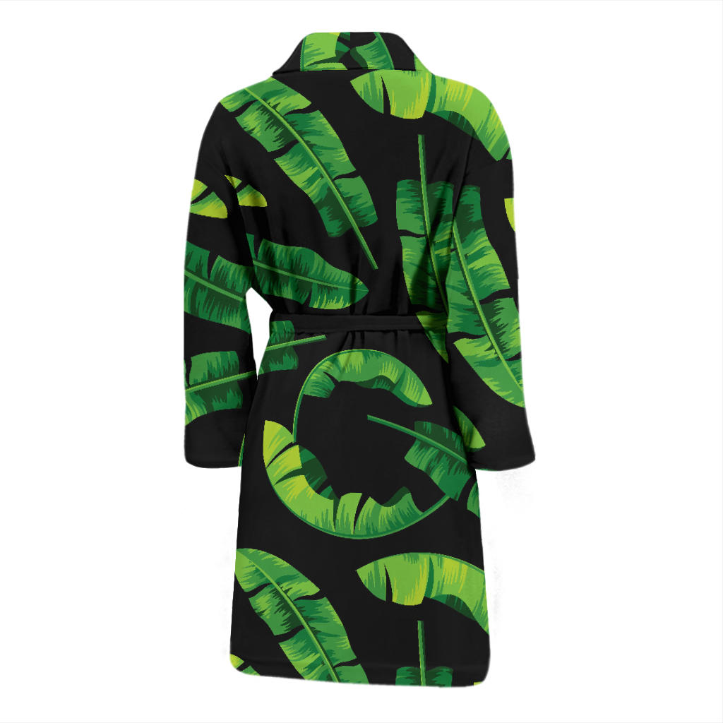 Banana Leaf Pattern Print Design BL02 Men Bathrobe