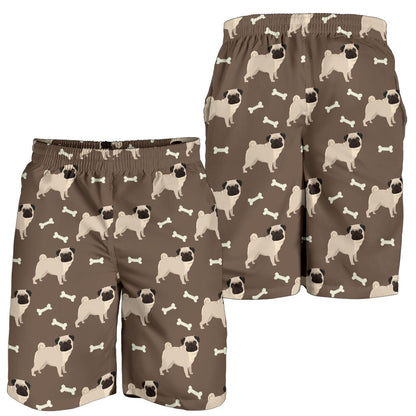 Pug Pattern Print Design A02 Mens Shorts