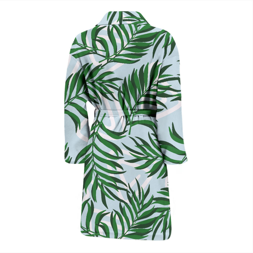 Palm Leaves Pattern Print Design PL06 Men Bathrobe