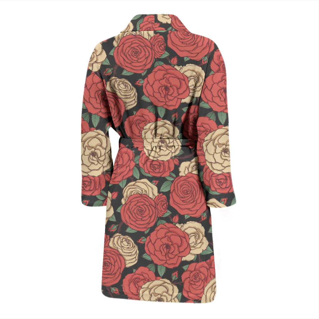 Camellia Pattern Print Design CM01 Men Bathrobe