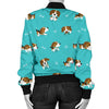 Beagle Pattern Print Design 05 Women's Bomber Jacket