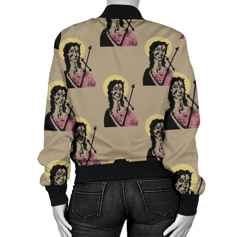 Christian Pattern Print Design 04 Women's Bomber Jacket