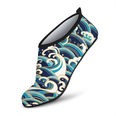 Surf Wave Pattern Aqua Water Shoes