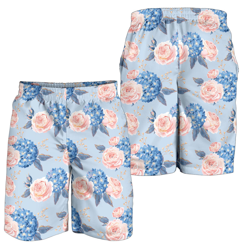 Hydrangea Pattern Print Design HD06 Mens Shorts