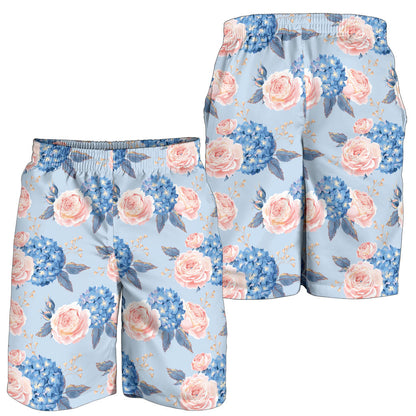 Hydrangea Pattern Print Design HD06 Mens Shorts