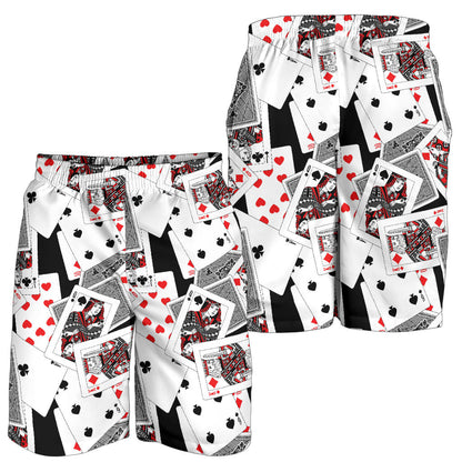 Poker Cards Pattern Print Design A04 Mens Shorts