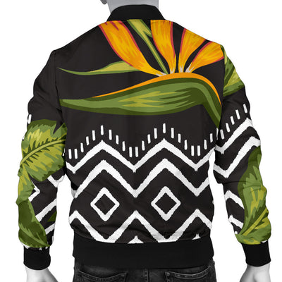 Bird Of Paradise Pattern Print Design BOP07 Men Bomber Jacket