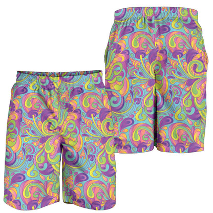 Psychedelic Mushroom Pattern Print Design A05 Mens Shorts