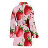 Strawberry Pattern Print Design SB03 Women Bathrobe