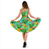 Pineapple Pattern Print Design PP010 Midi Dress