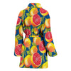 Grapefruit Pattern Print Design GF04 Women Bathrobe