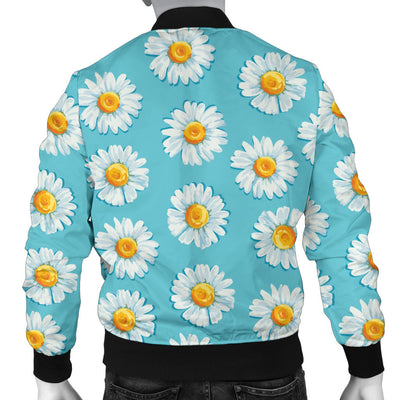 Daisy Pattern Print Design DS03 Men Bomber Jacket